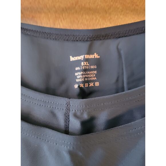 NWT - Women's Honey Mark Sage Swim Romper w/ Pockets - Black - Sz: 5 XL - Picture 2 of 4